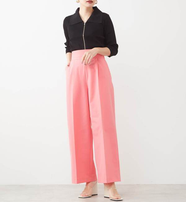 TIARA「ジップアップリブニット」|ニット・セーター|