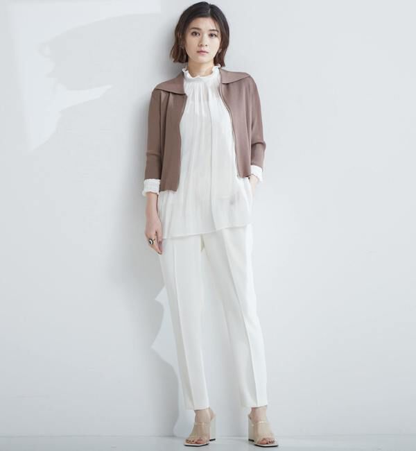 TIARA「ジップアップリブニット」|ニット・セーター|