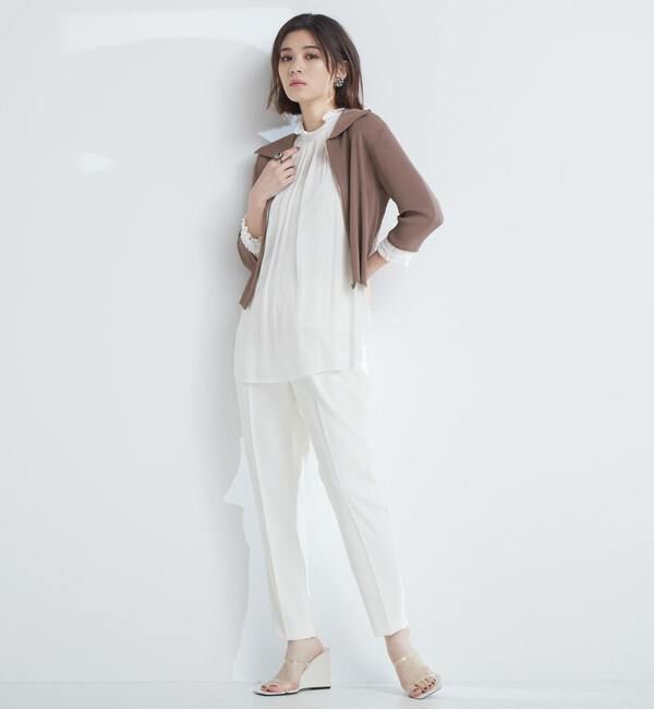 TIARA「ジップアップリブニット」|ニット・セーター|