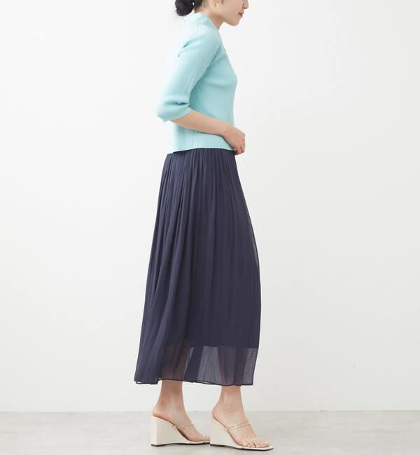 TIARA「ジップアップリブニット」|ニット・セーター|