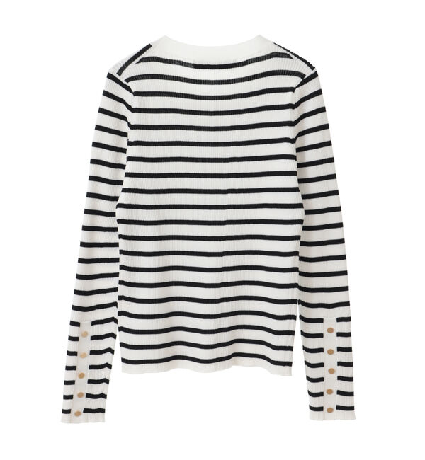 TIARA「ゴールドボタンリブニット」|ニット・セーター|