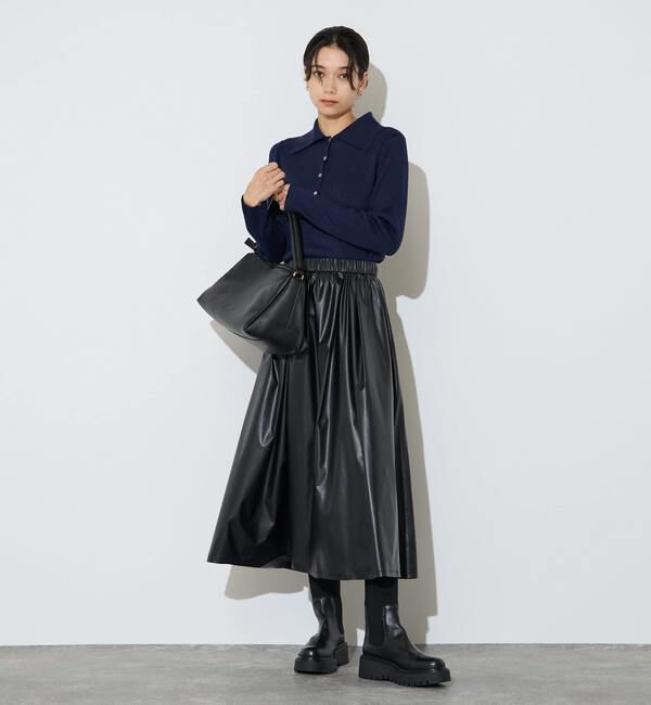 Liesse「ポロカラーリブニット」|ニット・セーター|