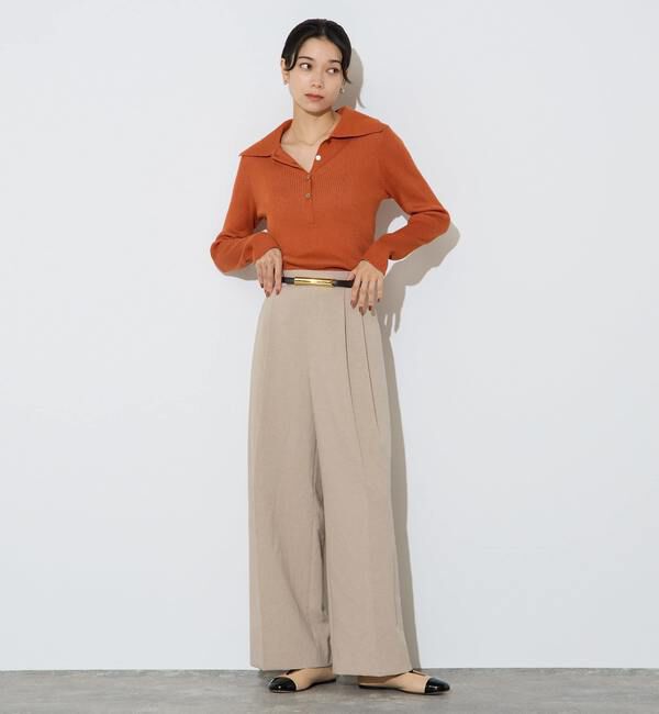 Liesse「ポロカラーリブニット」|ニット・セーター|