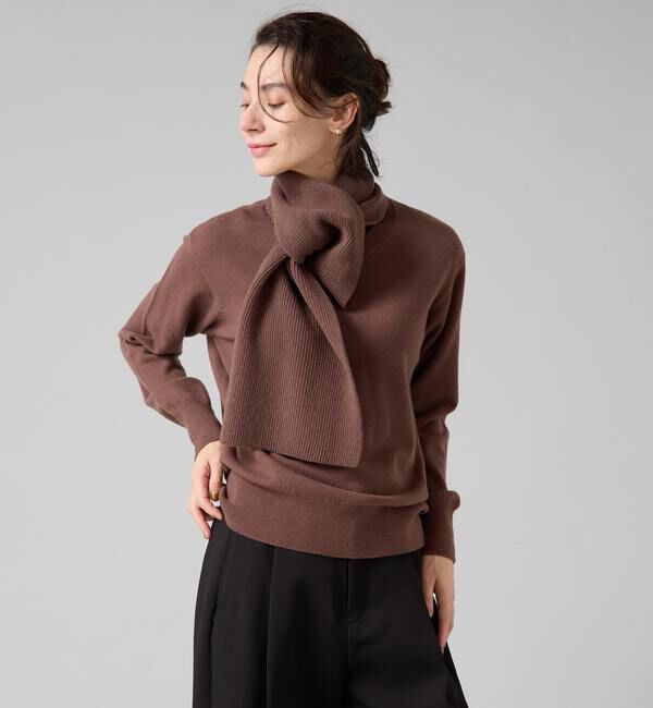 Liesse「ストールデザインニットトップス」|ニット・セーター|