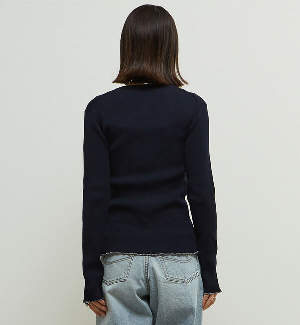 Soffitto「リブ編みヘンリーネックリブニット」|ニット・セーター|