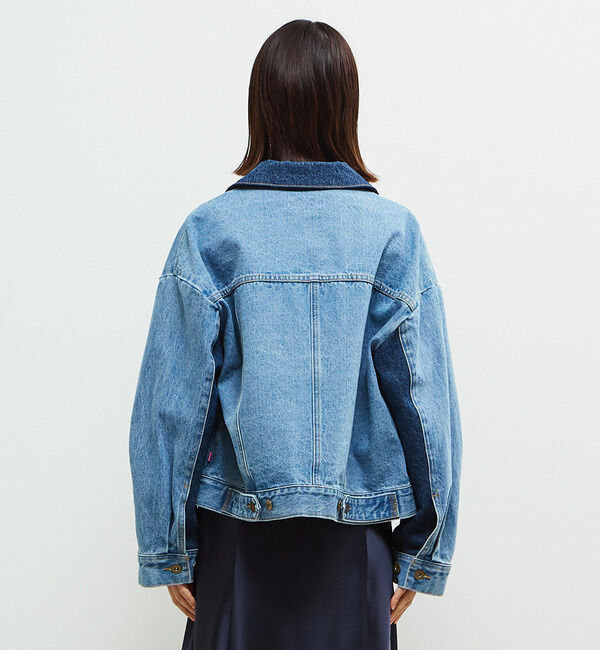 Soffitto「配色デニムブルゾン」|デニムジャケット|