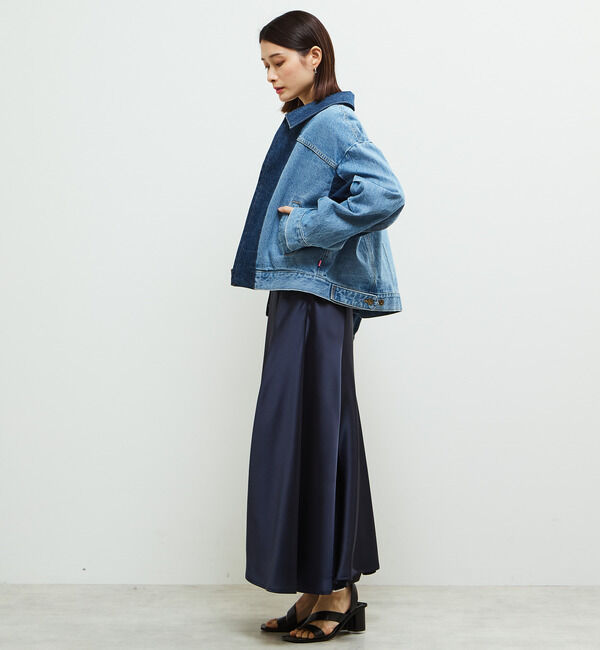 Soffitto「配色デニムブルゾン」|デニムジャケット|
