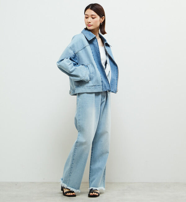 Soffitto「配色デニムブルゾン」|デニムジャケット|