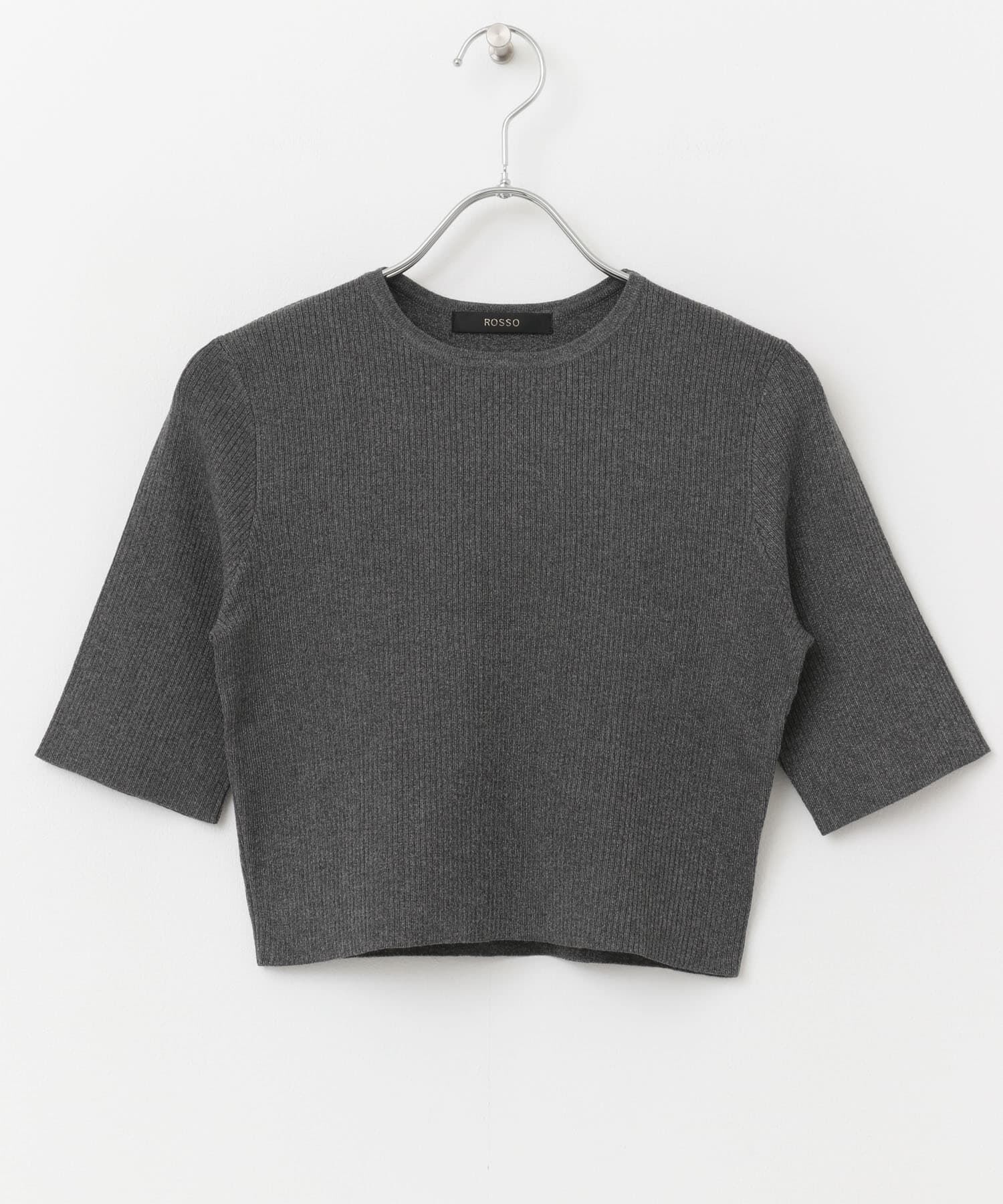 URBAN RESEARCH ROSSO「クロップドリブニット」|ニット・セーター|