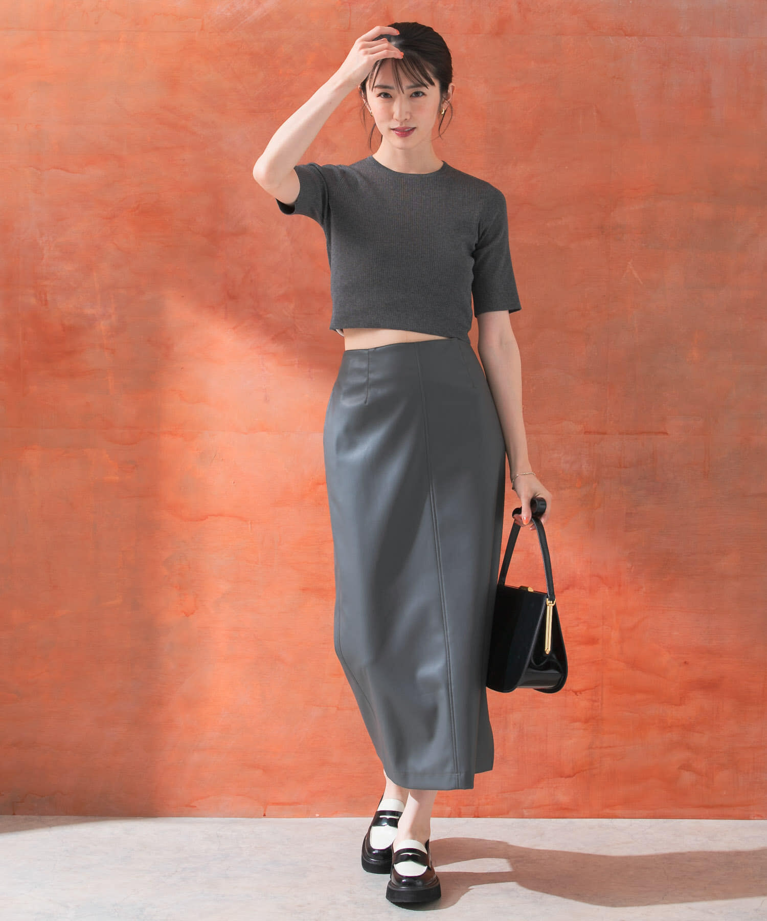 URBAN RESEARCH ROSSO「クロップドリブニット」|ニット・セーター|