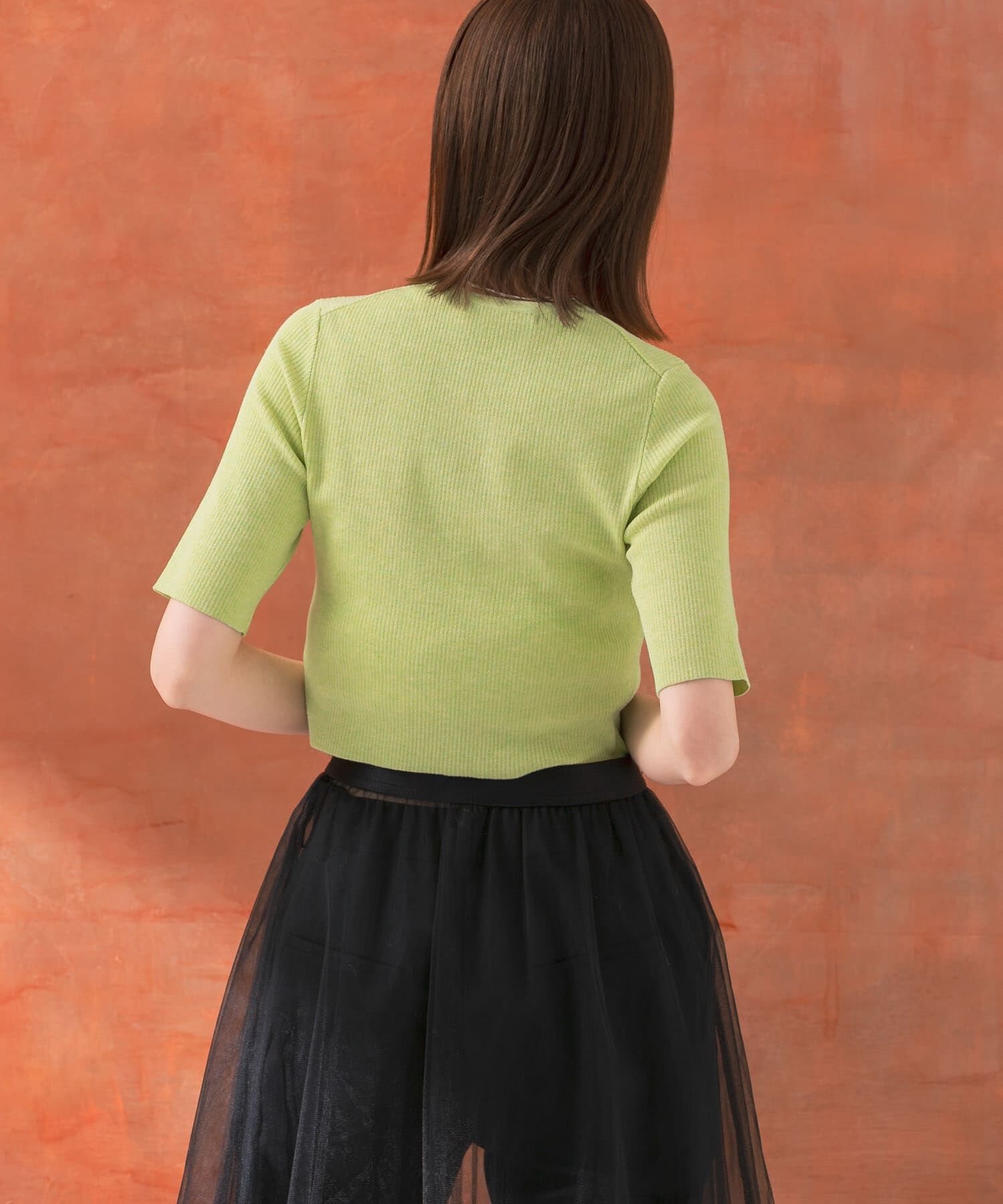 URBAN RESEARCH ROSSO「クロップドリブニット」|ニット・セーター|