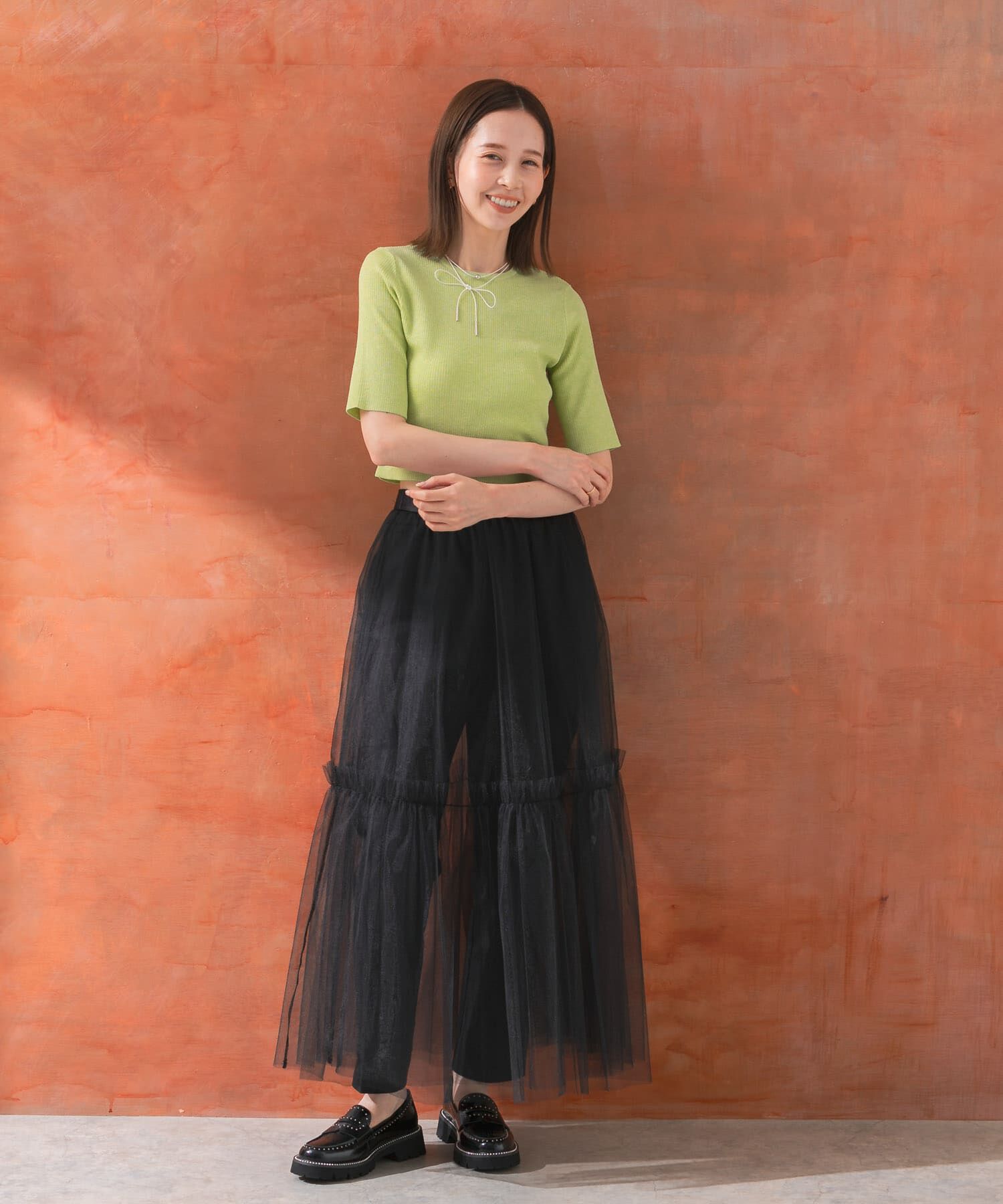 URBAN RESEARCH ROSSO「クロップドリブニット」|ニット・セーター|