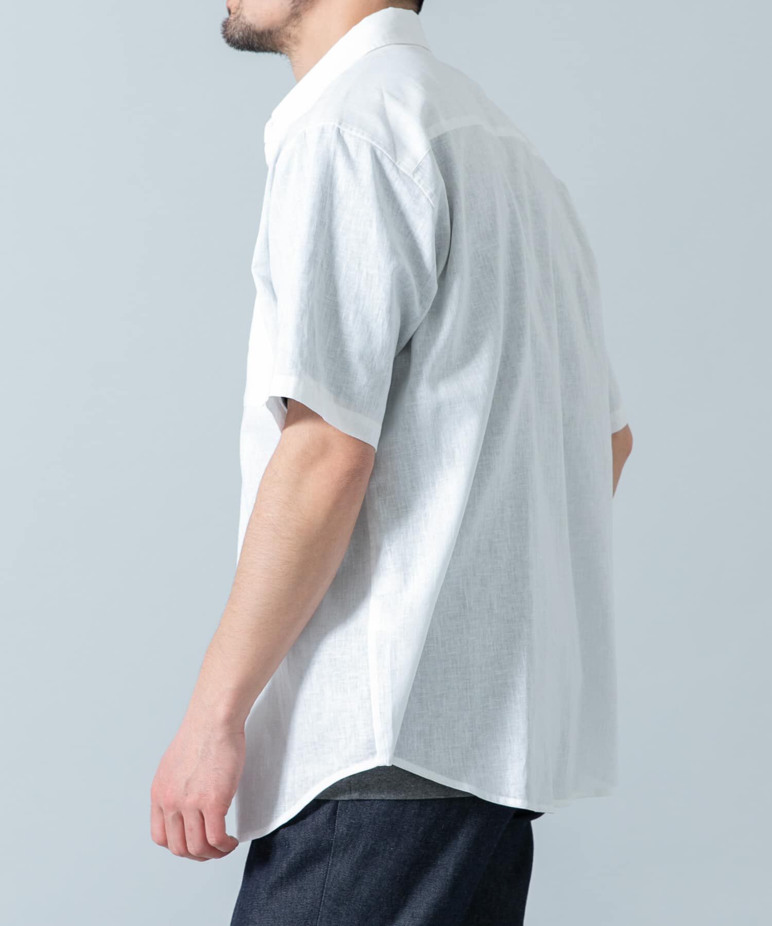 URBAN RESEARCH ROSSO「『XLサイズあり』リラックスコットンリネンレギュラーカラー半袖シャツ」|シャツ・ブラウス|