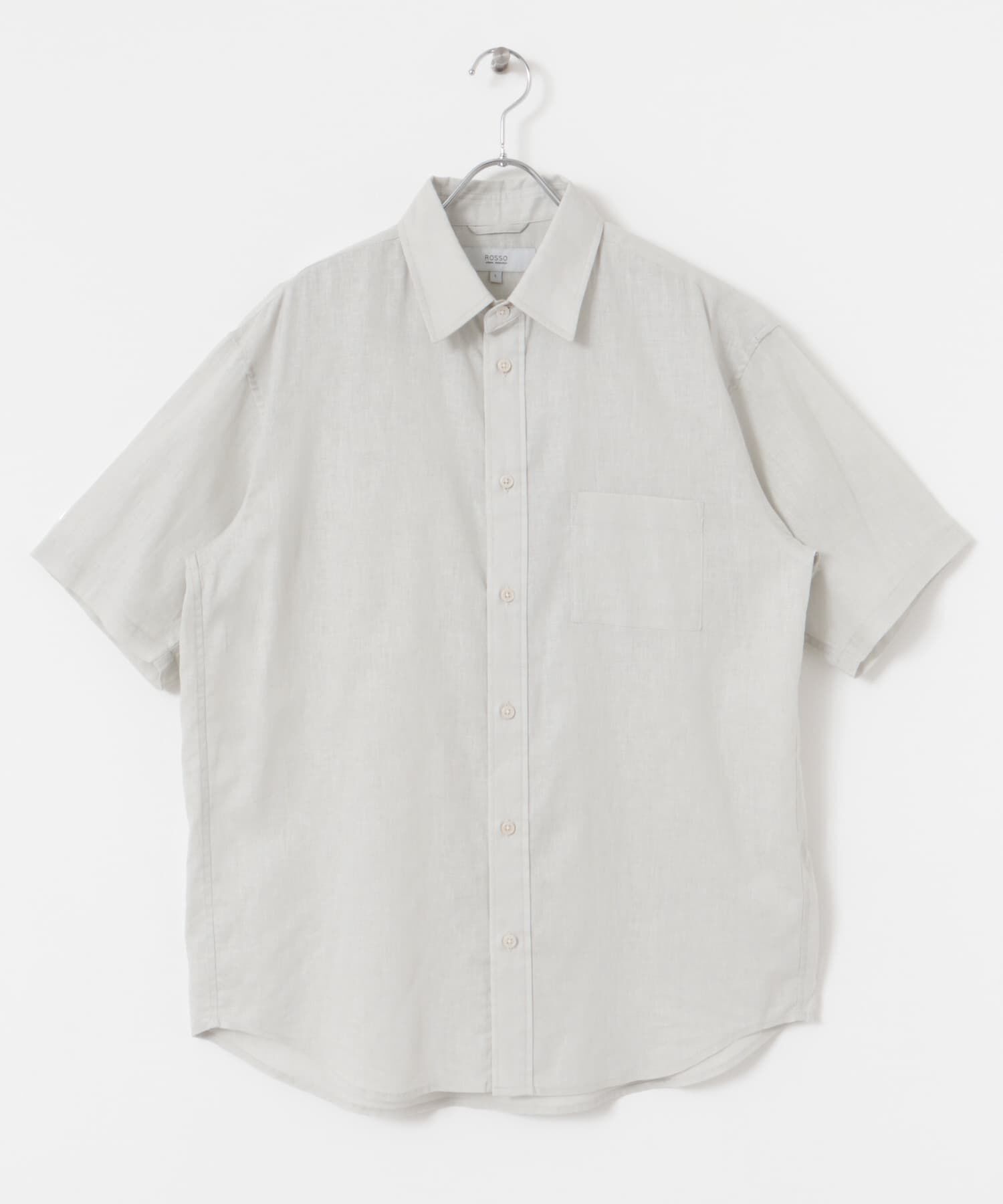 URBAN RESEARCH ROSSO「『XLサイズあり』リラックスコットンリネンレギュラーカラー半袖シャツ」|シャツ・ブラウス|