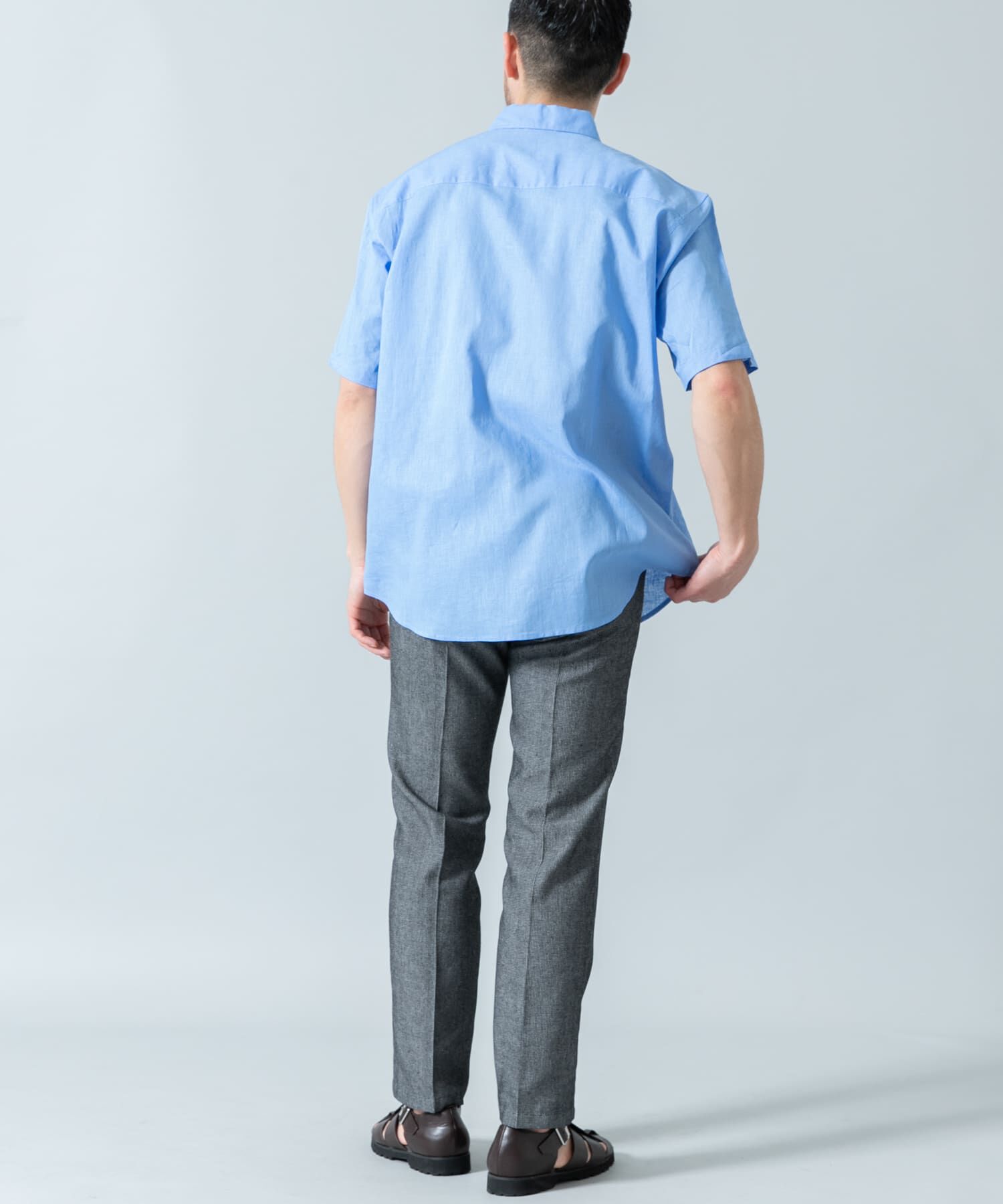 URBAN RESEARCH ROSSO「『XLサイズあり』リラックスコットンリネンレギュラーカラー半袖シャツ」|シャツ・ブラウス|