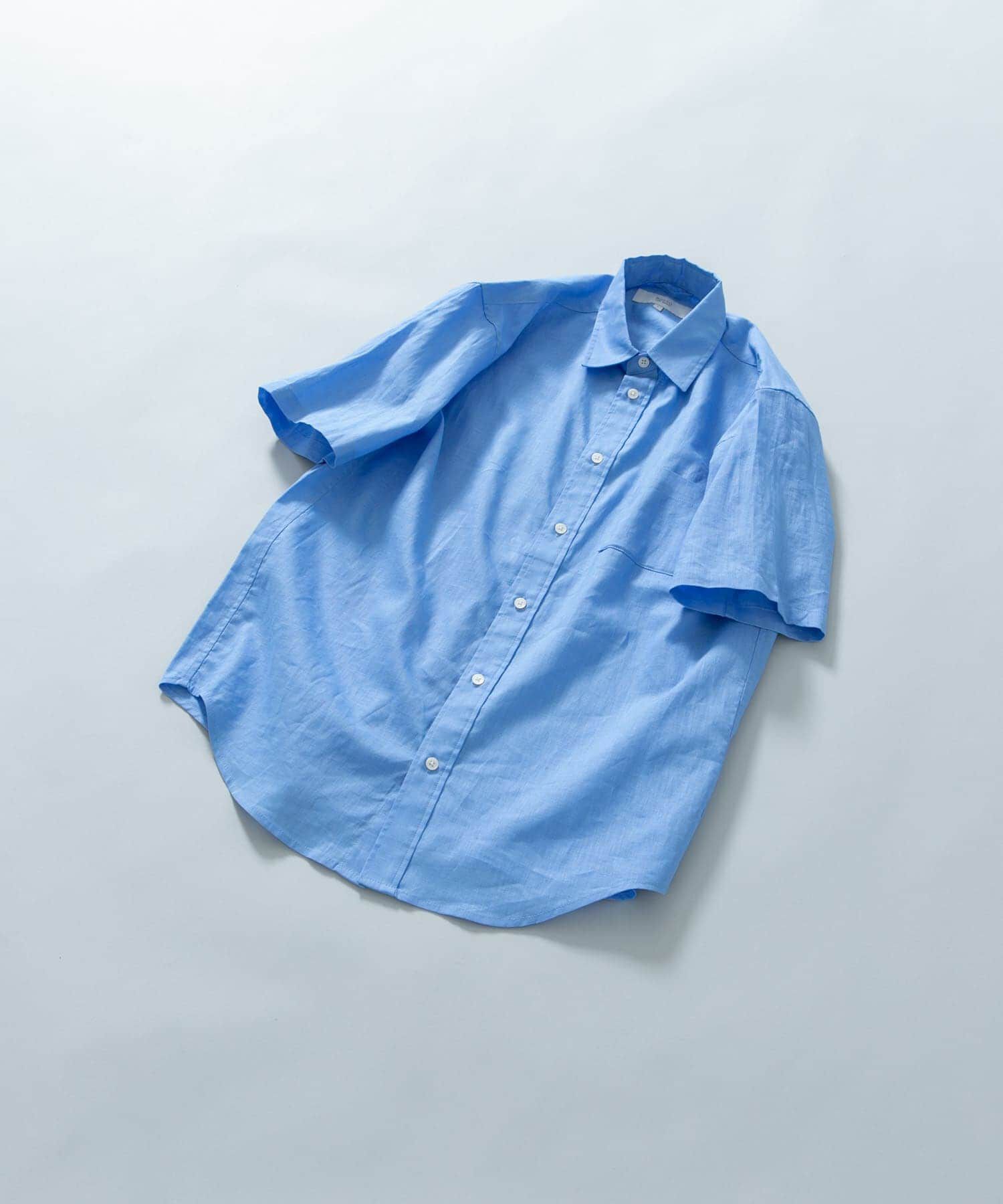 URBAN RESEARCH ROSSO「『XLサイズあり』リラックスコットンリネンレギュラーカラー半袖シャツ」|シャツ・ブラウス|