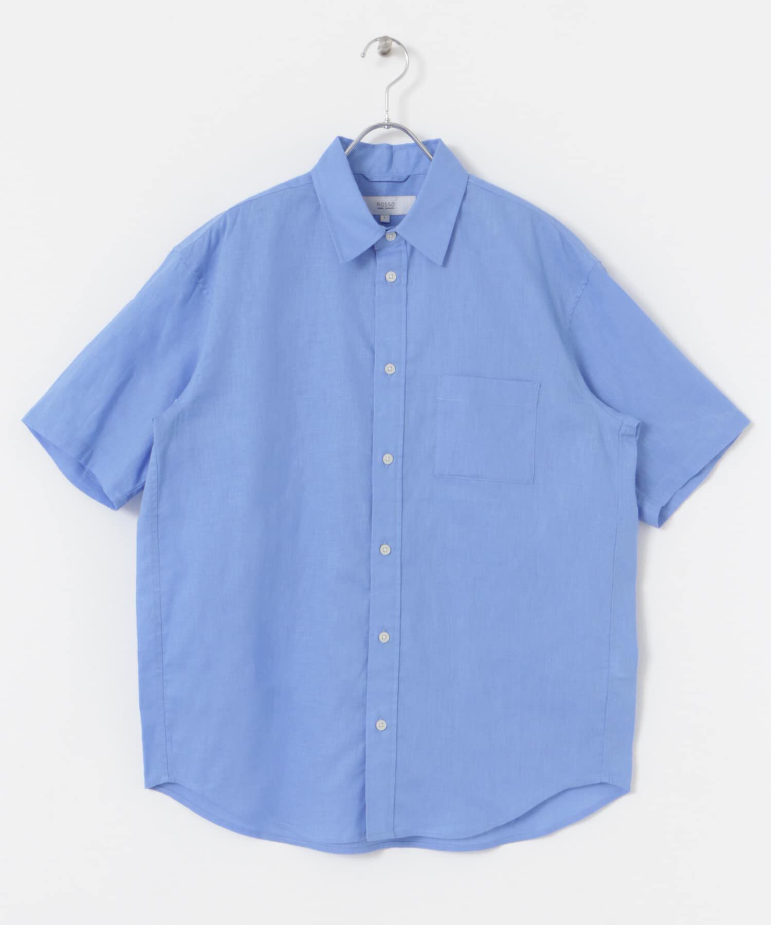 URBAN RESEARCH ROSSO「『XLサイズあり』リラックスコットンリネンレギュラーカラー半袖シャツ」|シャツ・ブラウス|