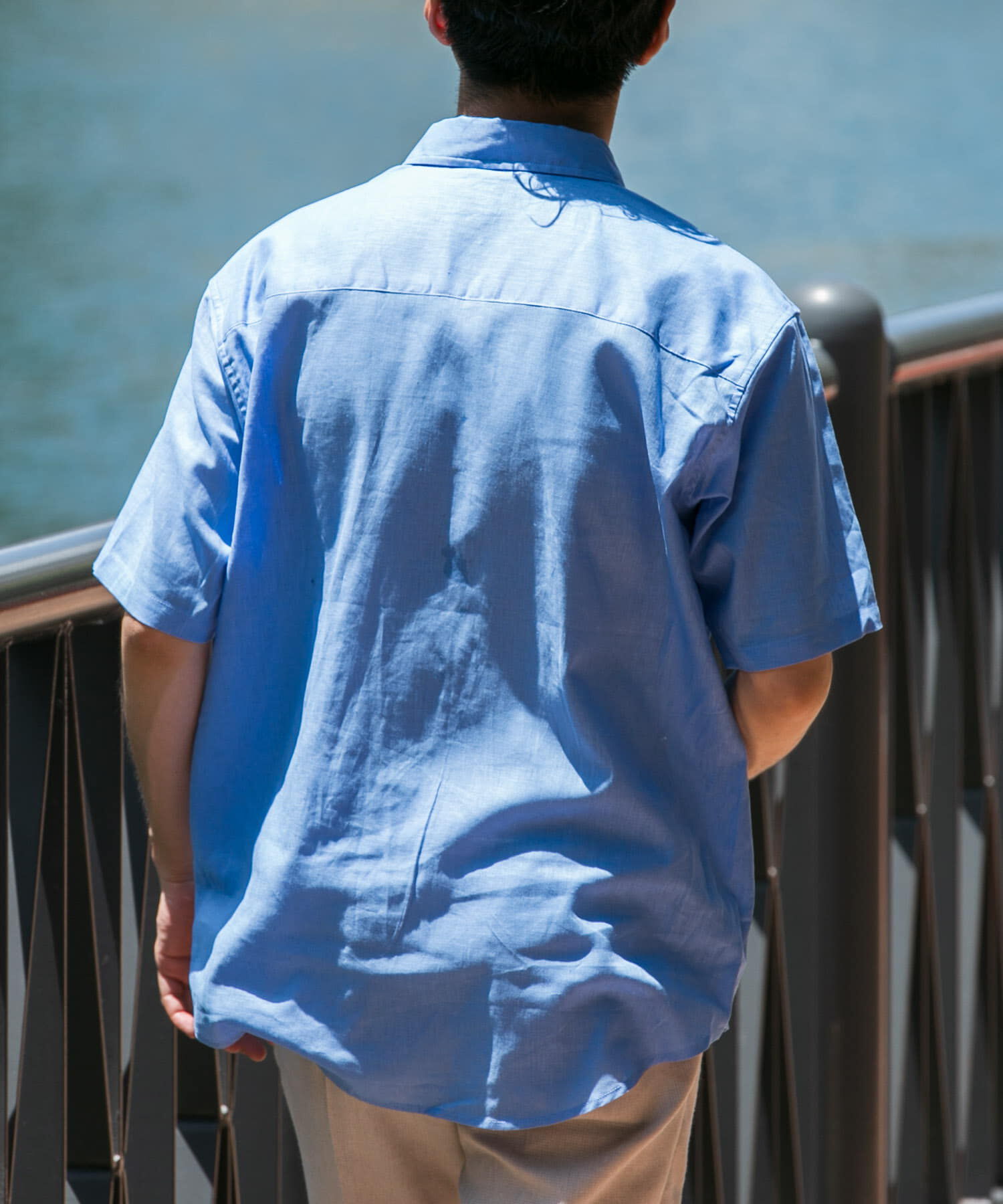 URBAN RESEARCH ROSSO「『XLサイズあり』リラックスコットンリネンレギュラーカラー半袖シャツ」|シャツ・ブラウス|