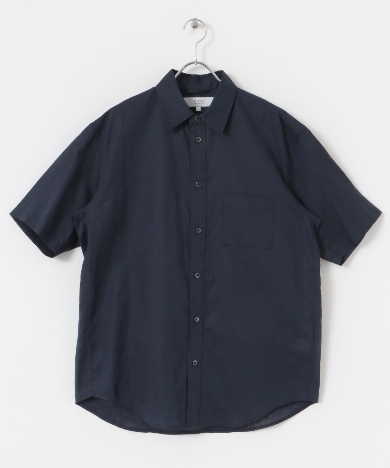 URBAN RESEARCH ROSSO「『XLサイズあり』リラックスコットンリネンレギュラーカラー半袖シャツ」|シャツ・ブラウス|