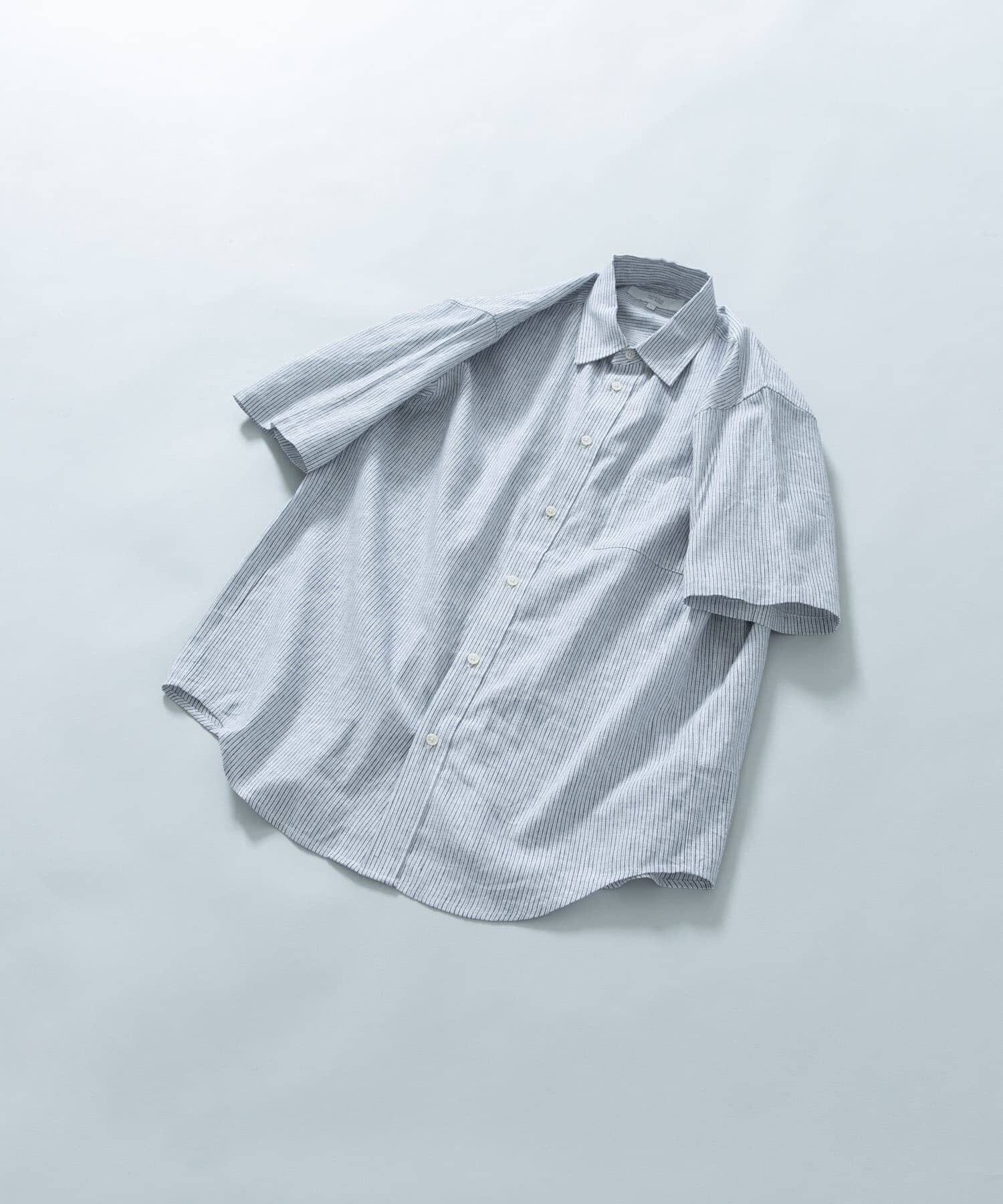 URBAN RESEARCH ROSSO「『XLサイズあり』リラックスコットンリネンレギュラーカラー半袖シャツ」|シャツ・ブラウス|