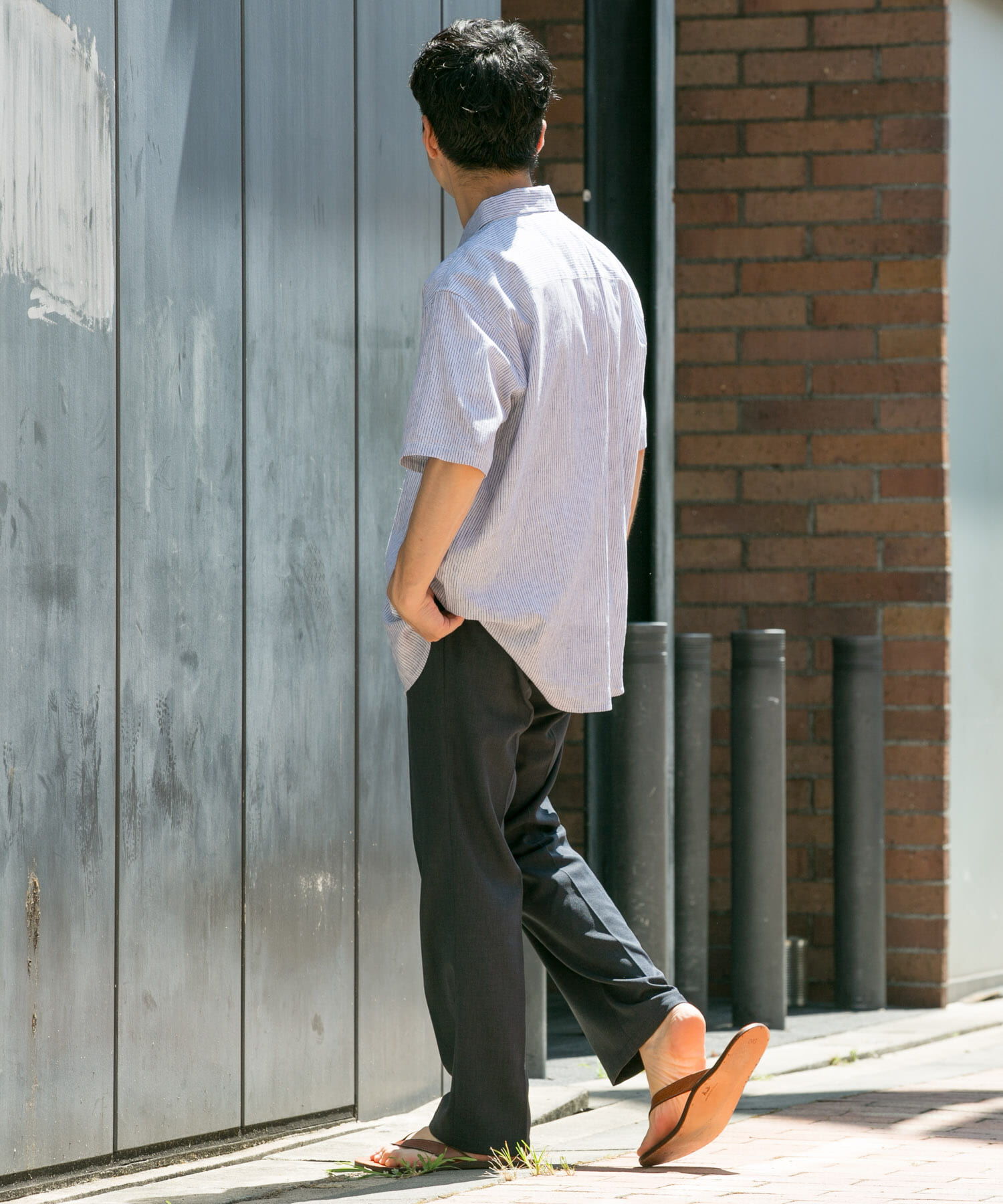 URBAN RESEARCH ROSSO「『XLサイズあり』リラックスコットンリネンレギュラーカラー半袖シャツ」|シャツ・ブラウス|