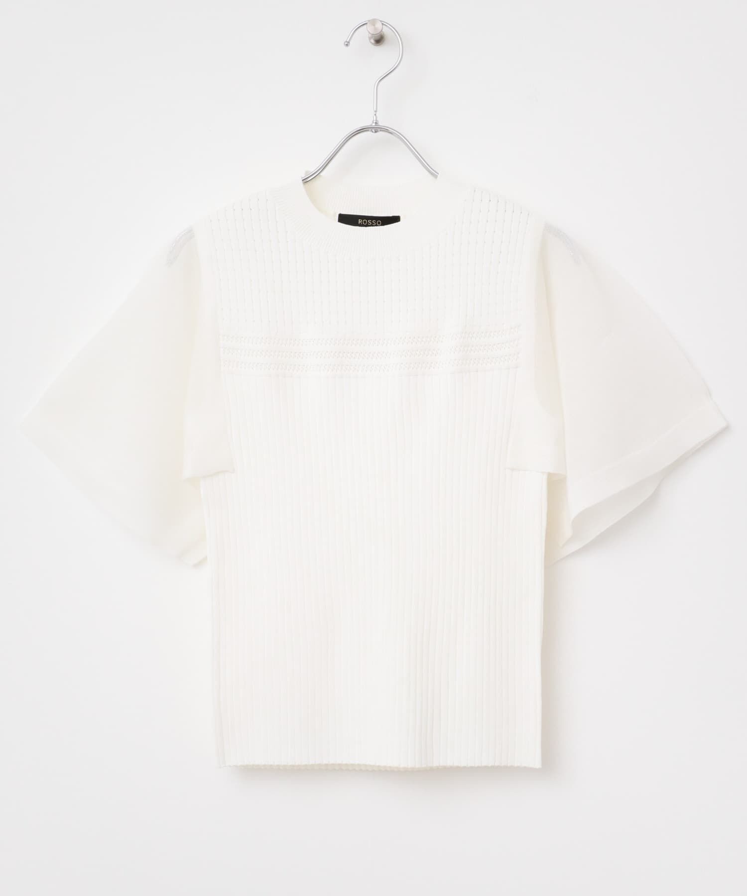 URBAN RESEARCH ROSSO「ハンカチスリーブリブニット」|ニット・セーター|