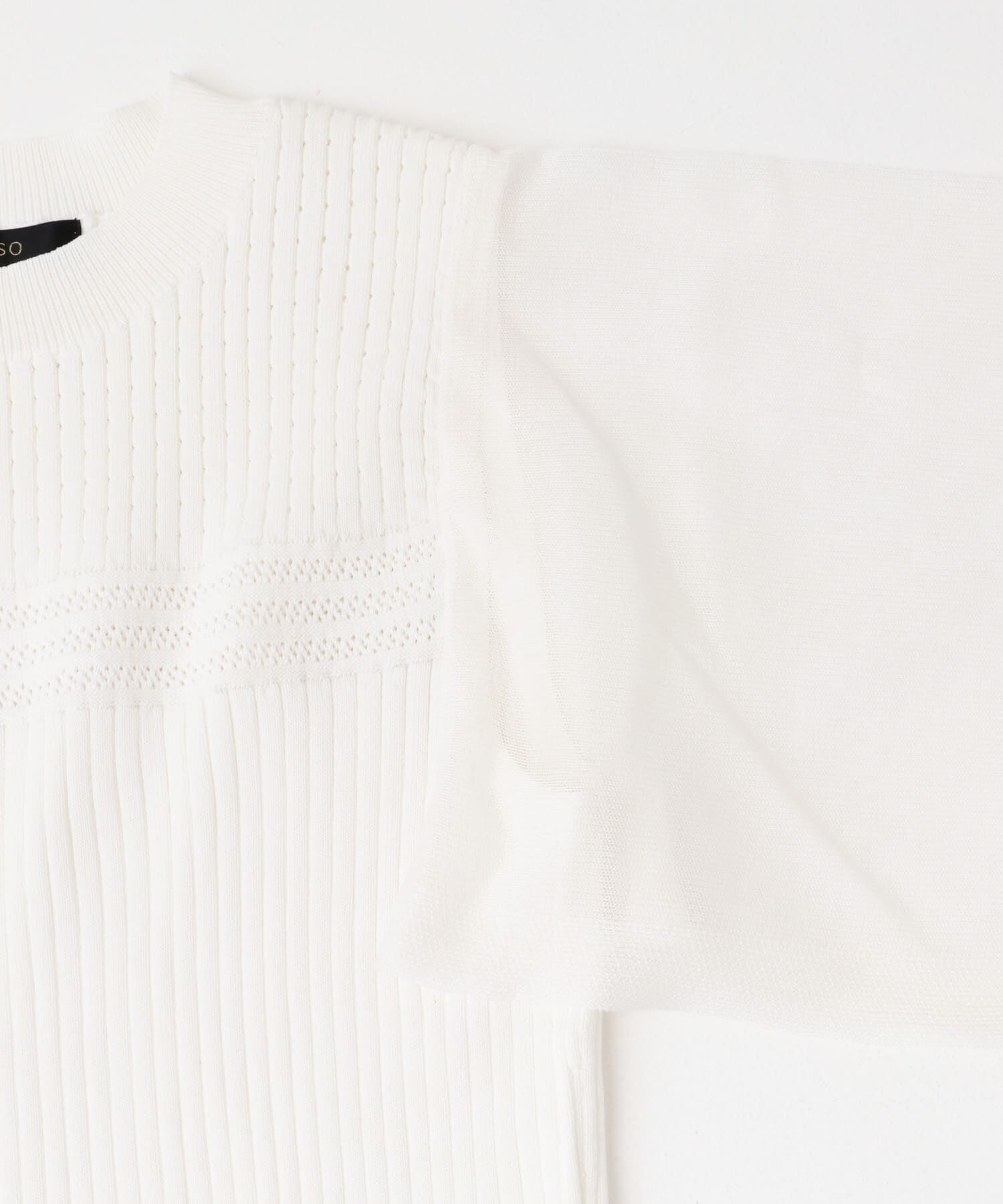 URBAN RESEARCH ROSSO「ハンカチスリーブリブニット」|ニット・セーター|