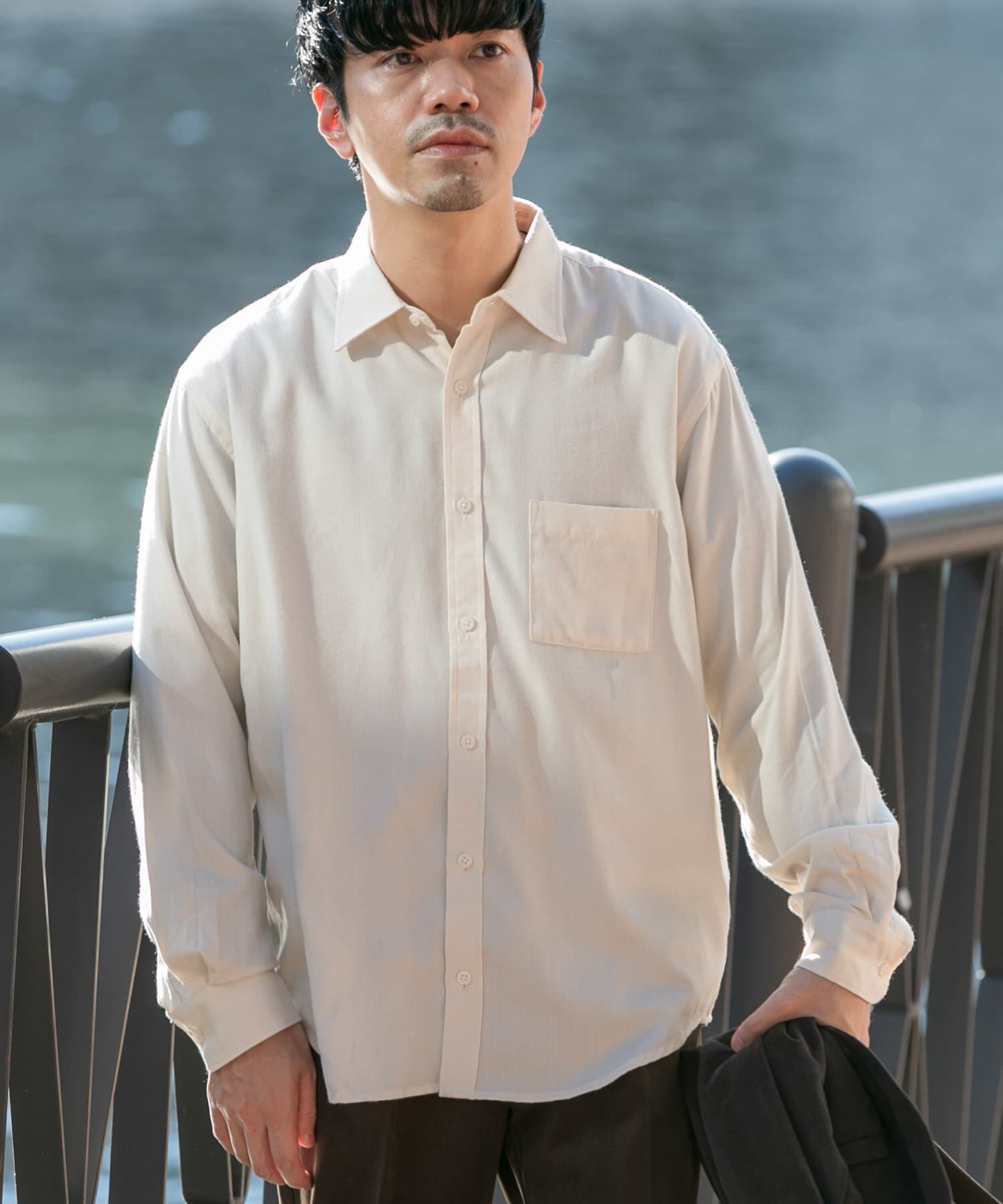 URBAN RESEARCH ROSSO「『蓄熱 / XLサイズあり』アーバンリラックスサーモネルレギュラーシャツ」|シャツ・ブラウス|