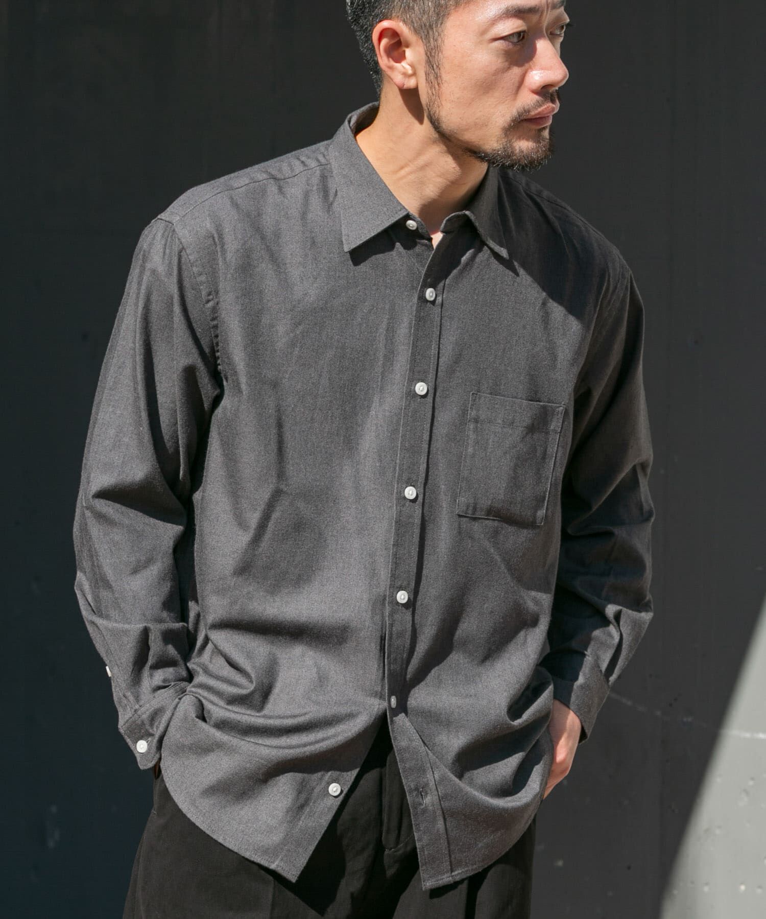 URBAN RESEARCH ROSSO「『蓄熱 / XLサイズあり』アーバンリラックスサーモネルレギュラーシャツ」|シャツ・ブラウス|