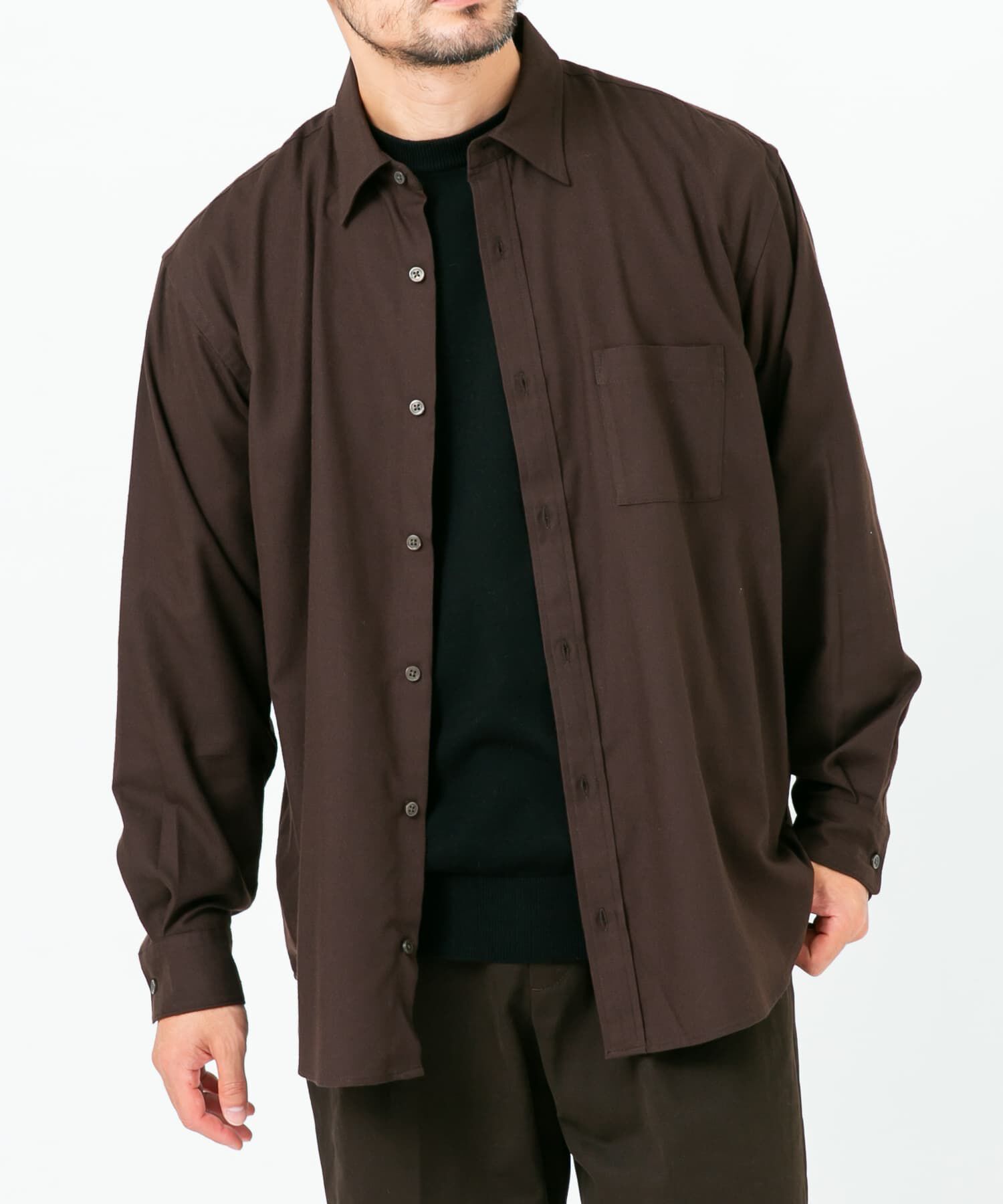 URBAN RESEARCH ROSSO「『蓄熱 / XLサイズあり』アーバンリラックスサーモネルレギュラーシャツ」|シャツ・ブラウス|