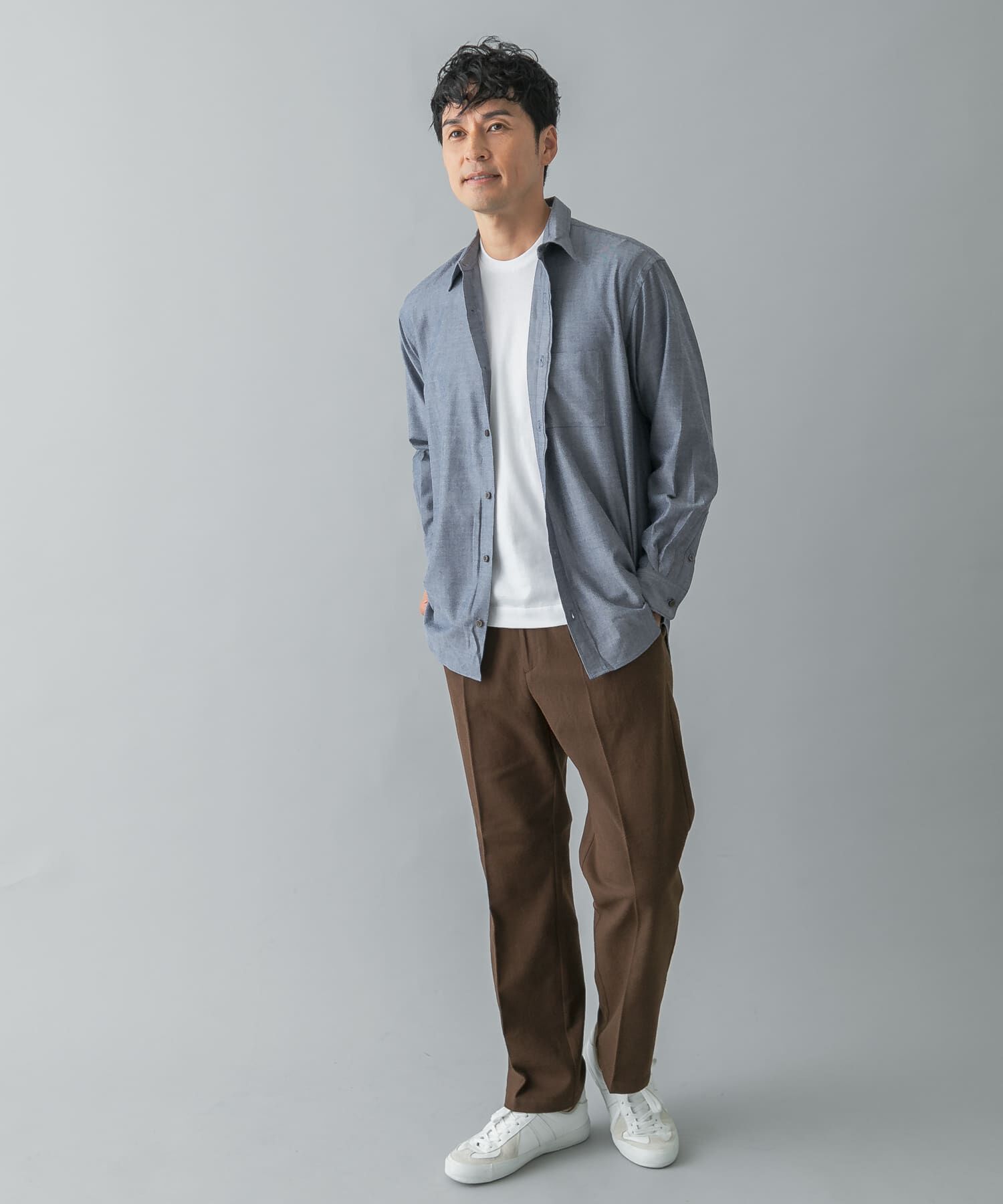 URBAN RESEARCH ROSSO「『蓄熱 / XLサイズあり』アーバンリラックスサーモネルレギュラーシャツ」|シャツ・ブラウス|