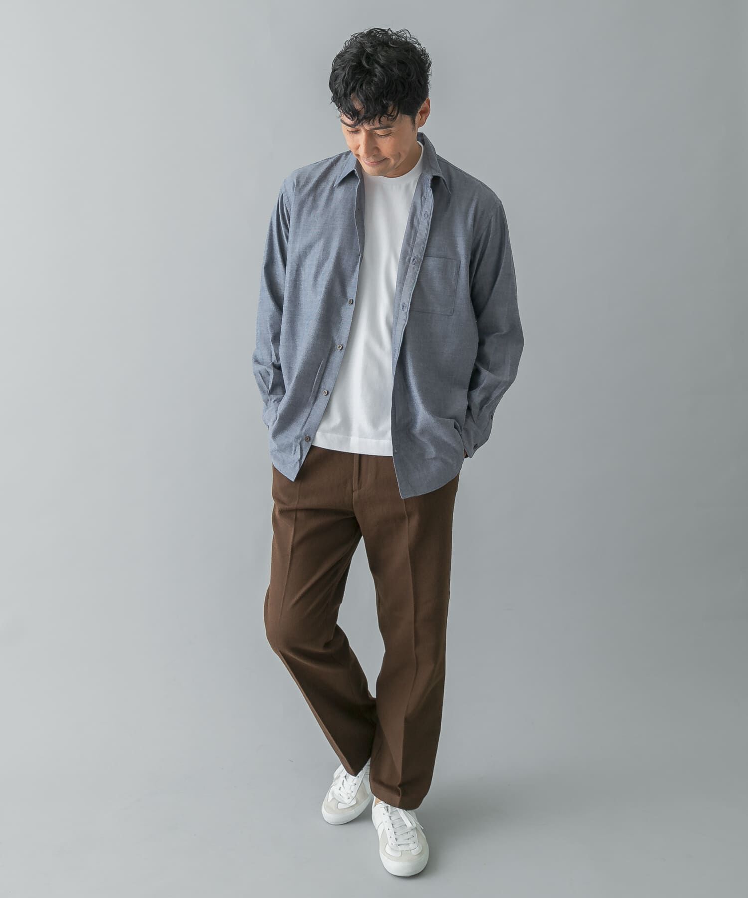 URBAN RESEARCH ROSSO「『蓄熱 / XLサイズあり』アーバンリラックスサーモネルレギュラーシャツ」|シャツ・ブラウス|