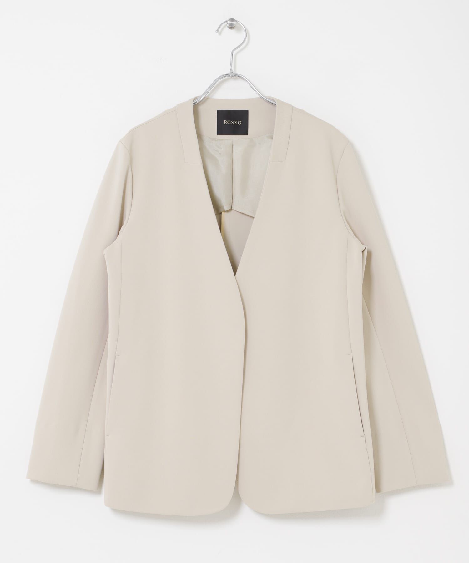 URBAN RESEARCH ROSSO「ストレッチツイルノーカラージャケット」|ノーカラージャケット|