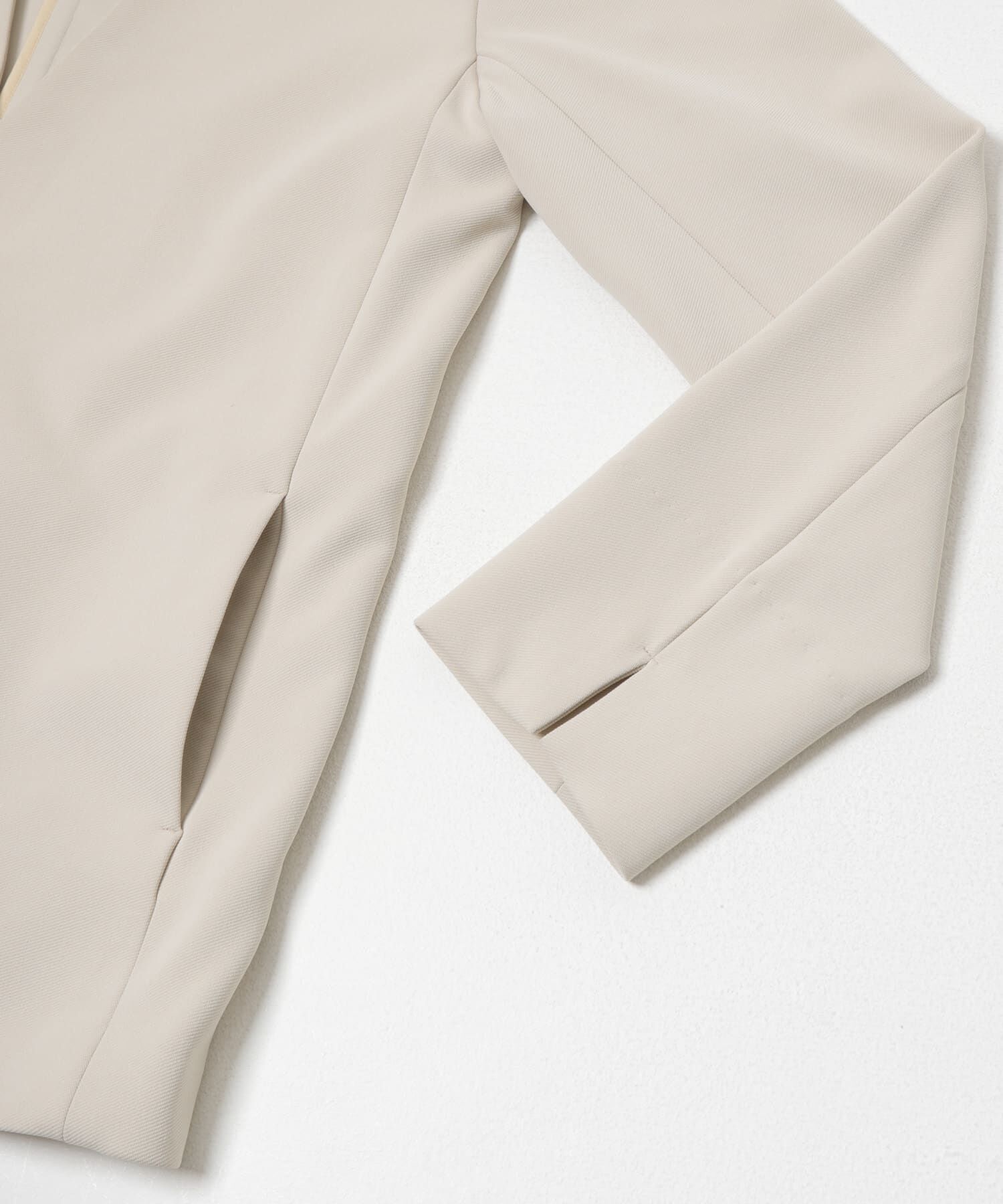 URBAN RESEARCH ROSSO「ストレッチツイルノーカラージャケット」|ノーカラージャケット|