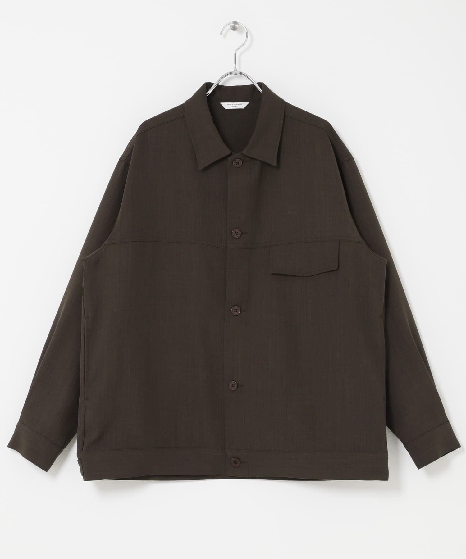 URBAN RESEARCH DOORS「セオアルファトラッカージャケット」|ノーカラーコート|