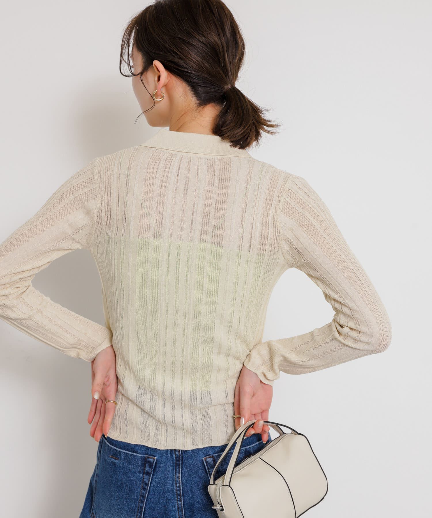 SENSE OF PLACE by URBAN RESEARCH「ランダムリブニットカーディガン」|カーディガン|