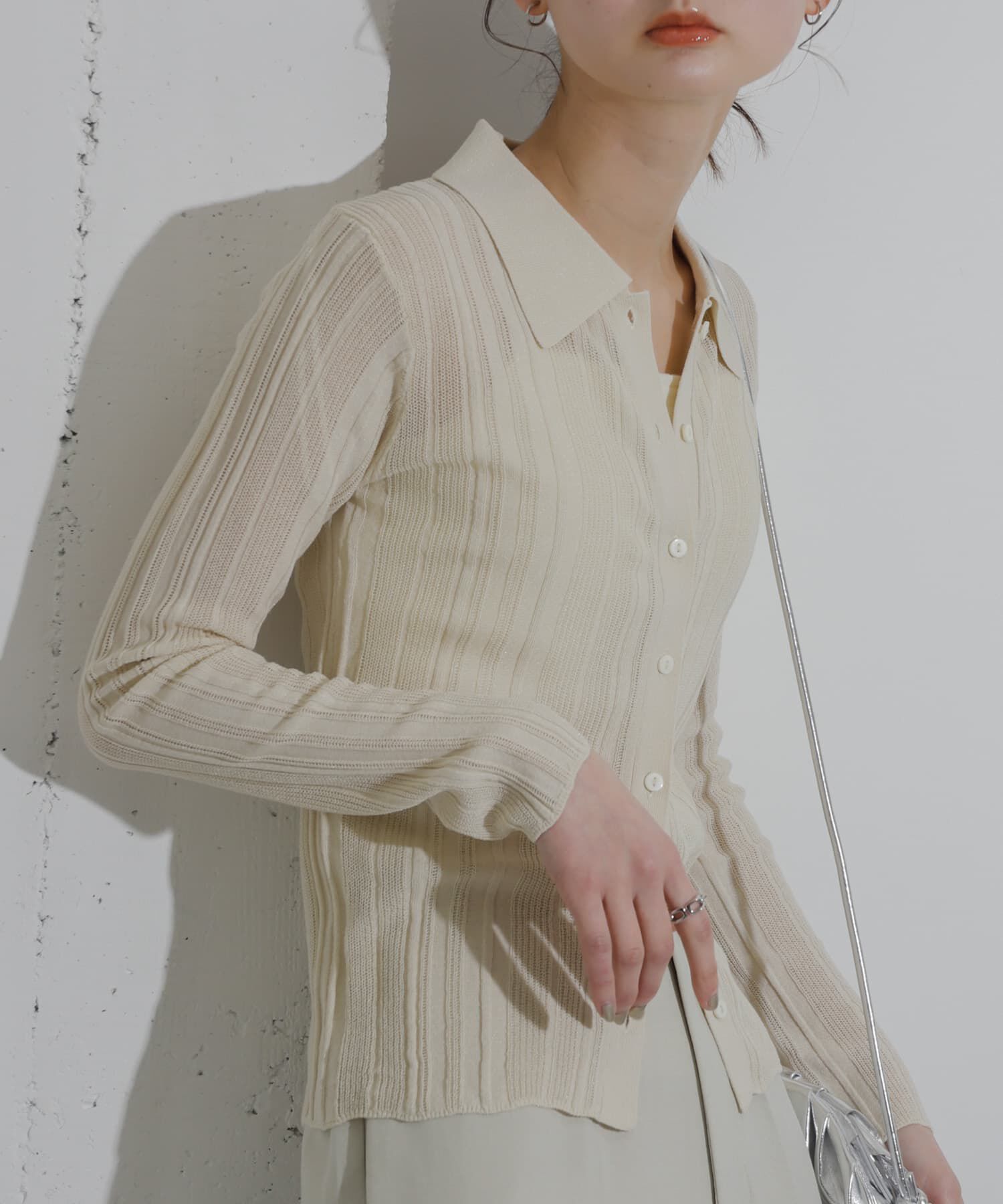 SENSE OF PLACE by URBAN RESEARCH「ランダムリブニットカーディガン」|カーディガン|