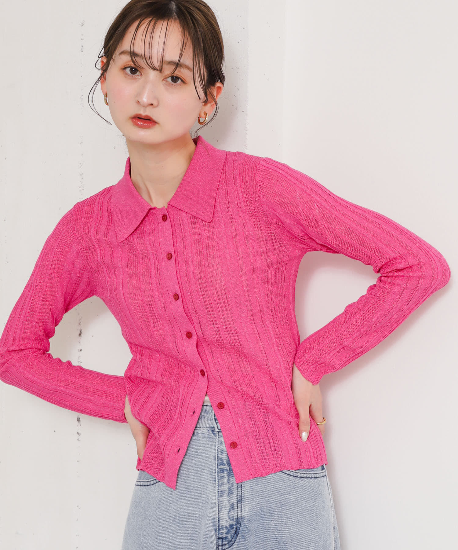 SENSE OF PLACE by URBAN RESEARCH「ランダムリブニットカーディガン」|カーディガン|