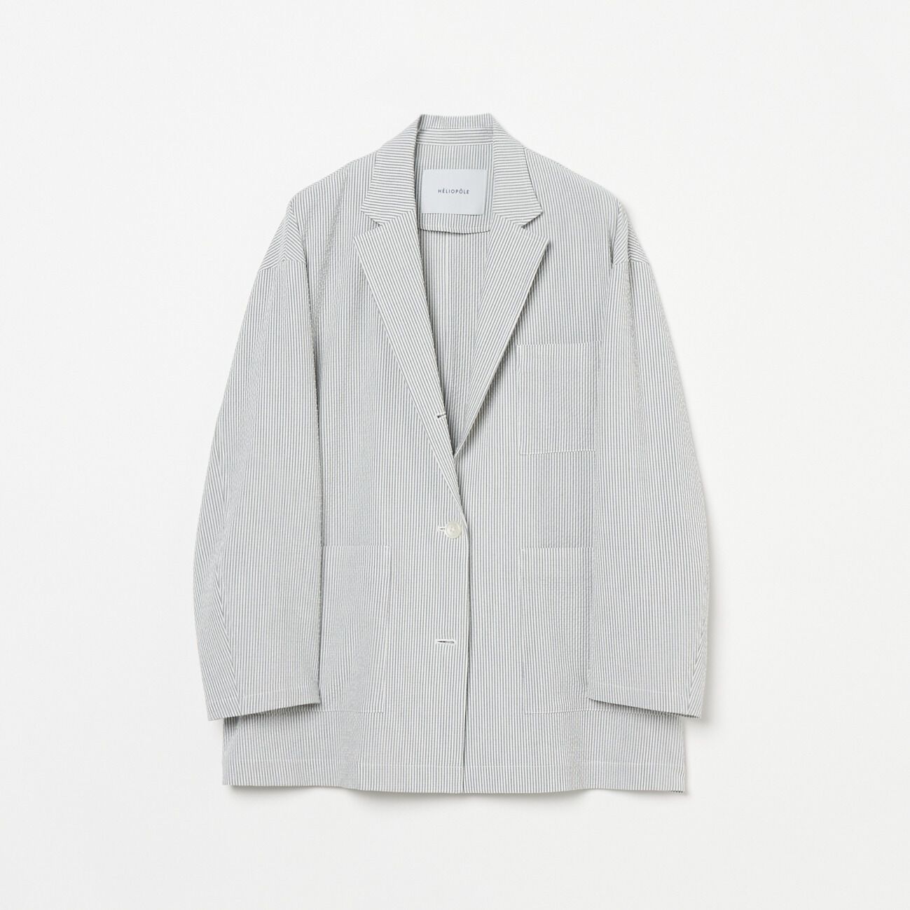 HELIOPOLE「HELIOPOLE the ELLISON JACKET(SHEERSUKER)」|デニムジャケット|ライトグレー