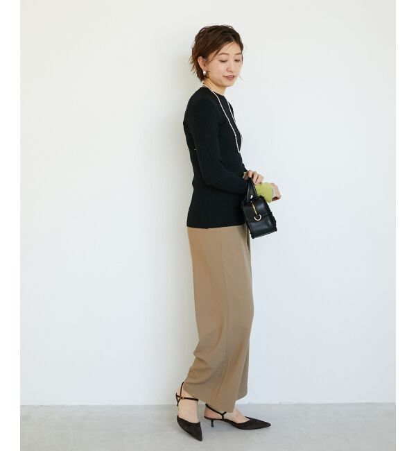  「《WEB限定アイテム》レイヤードカフス配色リブニット」|ニット・セーター|