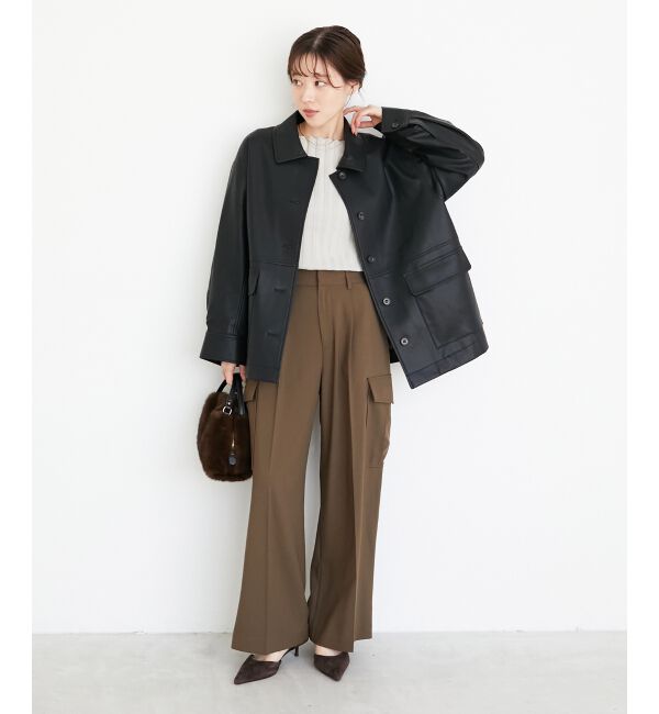  「ステンカラー合皮ジャケット」|その他|