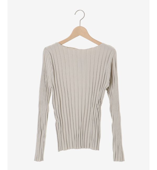  「《手洗い可能》ボートネックリブニット」|ニット・セーター|