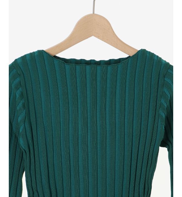  「《手洗い可能》ボートネックリブニット」|ニット・セーター|