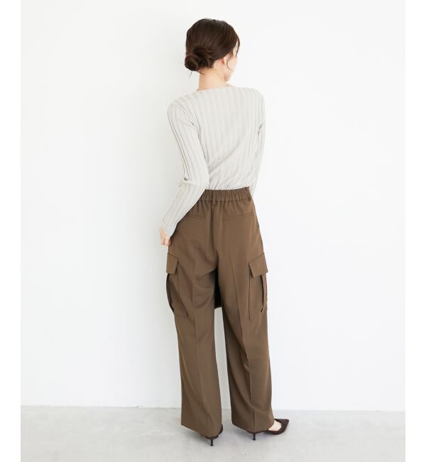  「《手洗い可能》ボートネックリブニット」|ニット・セーター|