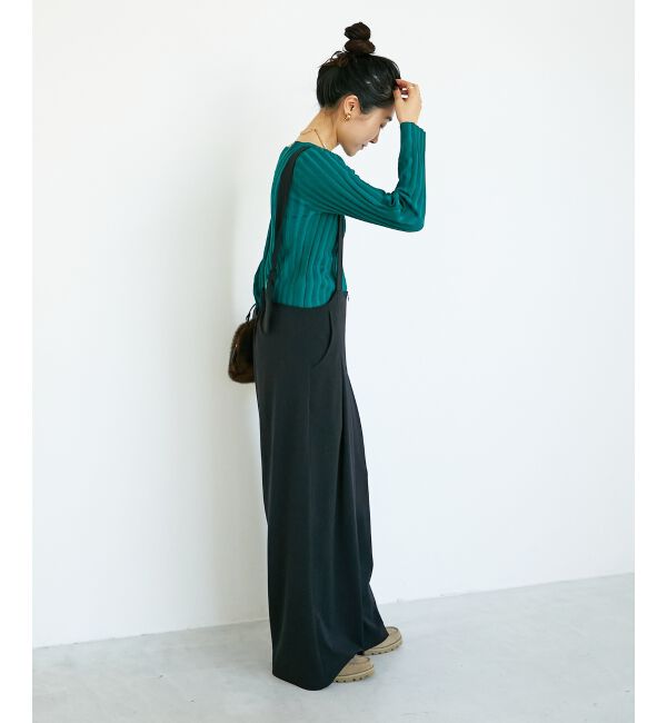  「《手洗い可能》ボートネックリブニット」|ニット・セーター|