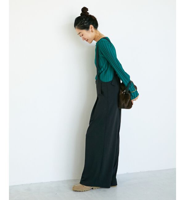  「《手洗い可能》ボートネックリブニット」|ニット・セーター|