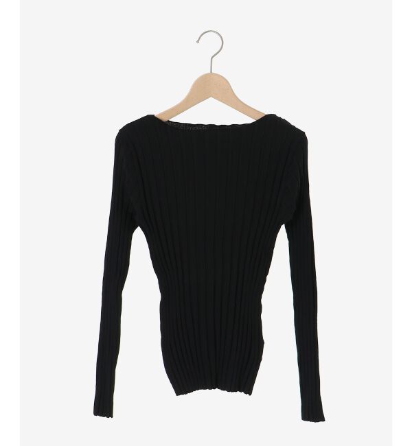  「《手洗い可能》ボートネックリブニット」|ニット・セーター|