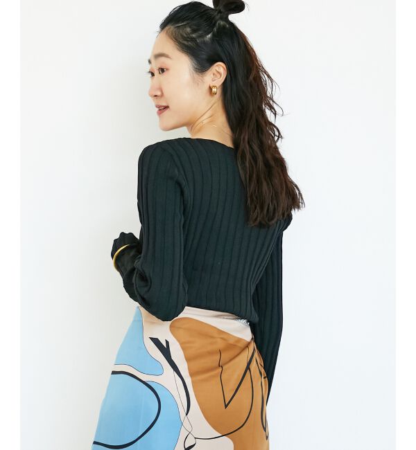 「《手洗い可能》ボートネックリブニット」|ニット・セーター|