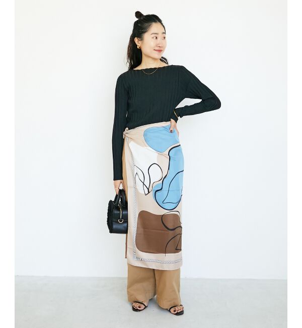  「《手洗い可能》ボートネックリブニット」|ニット・セーター|