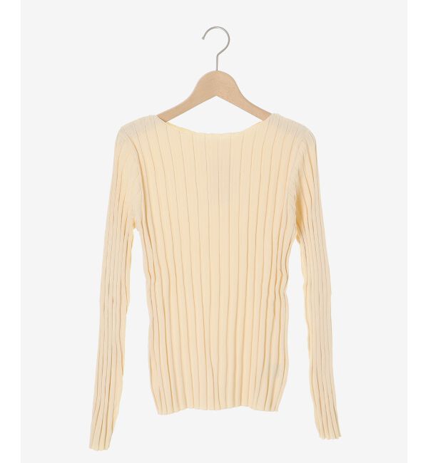  「《手洗い可能》ボートネックリブニット」|ニット・セーター|